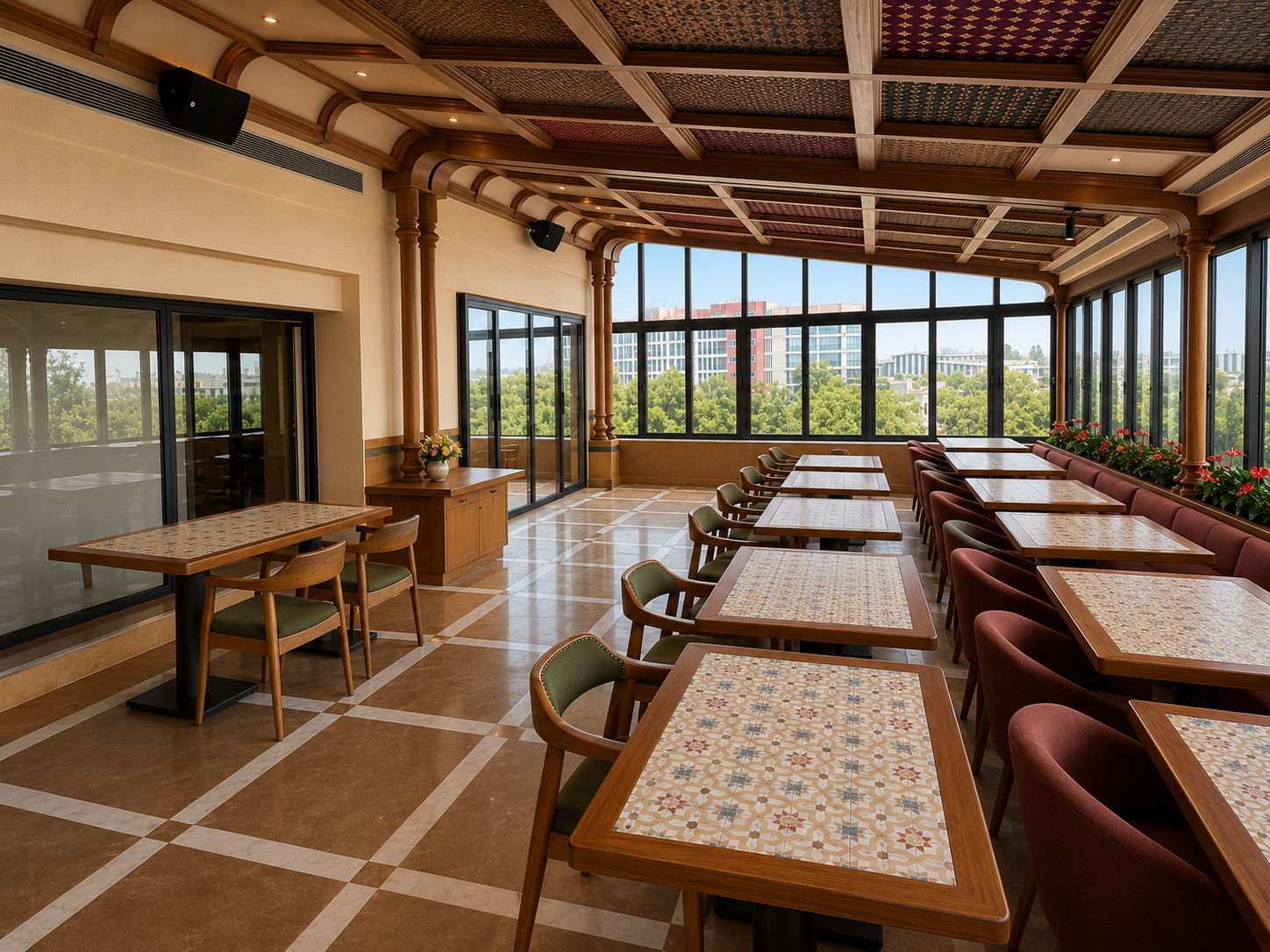 Vrindavan Vibes restaurant seating