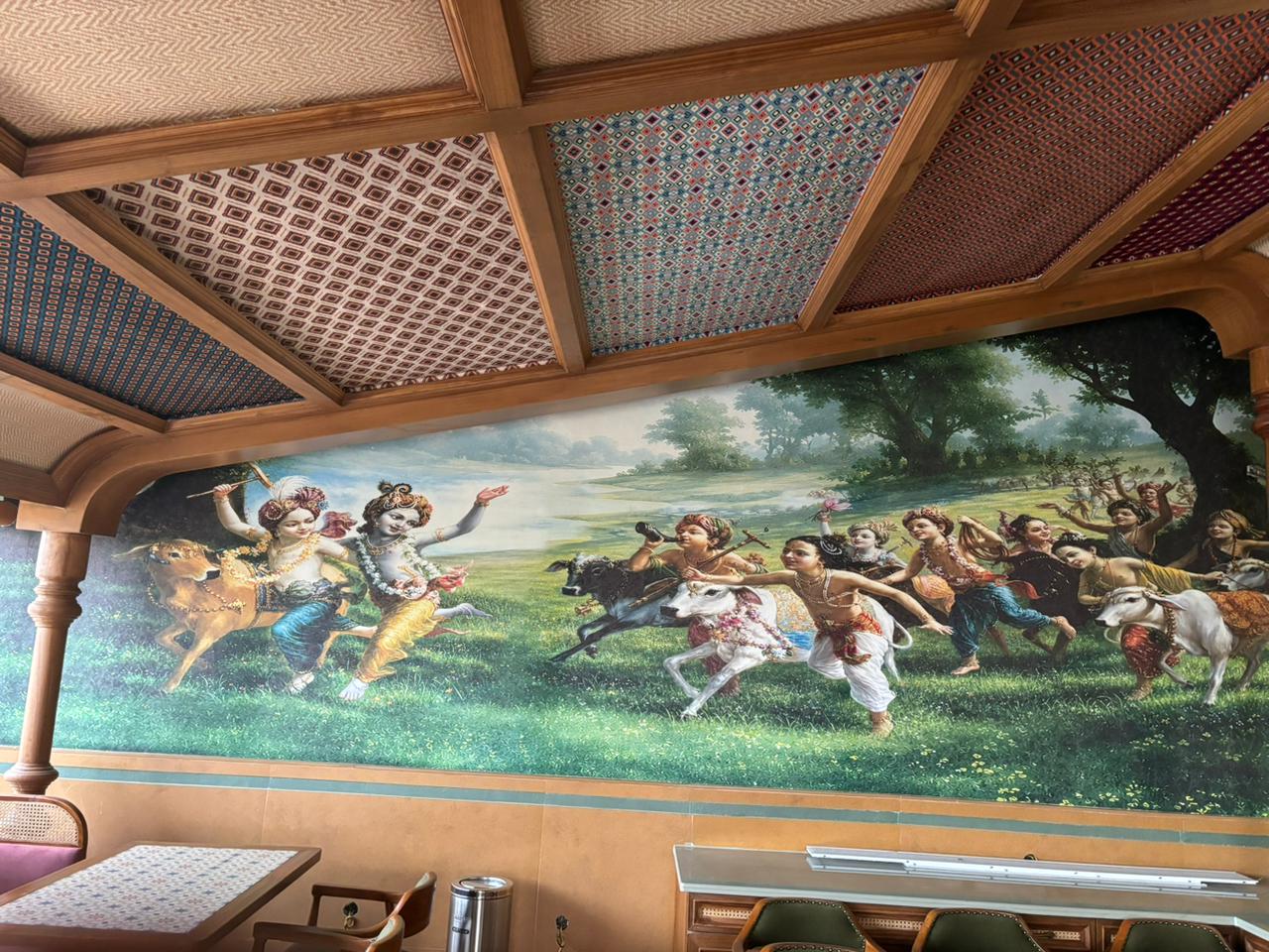 Vrindavan inspired wall mural